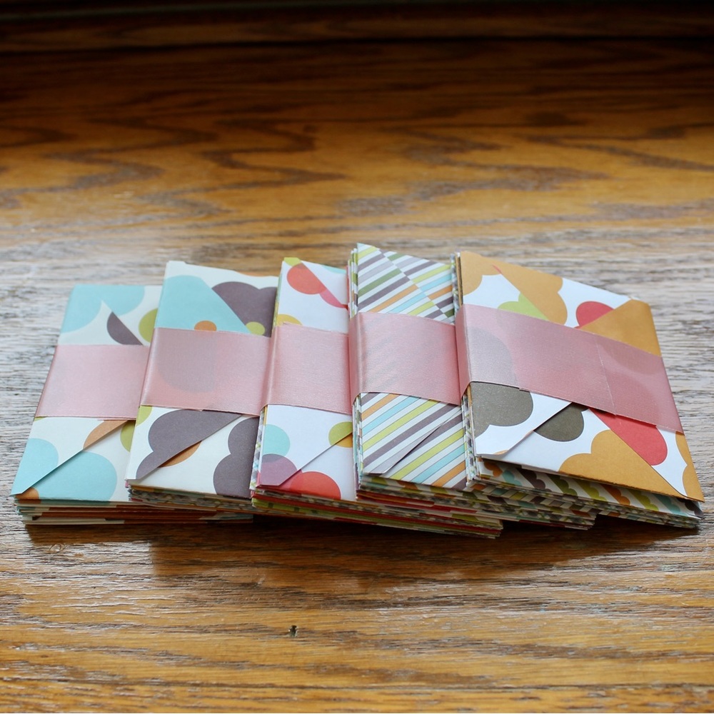 50-pack of multi-pattern handmade envelopes • 3”x4” • includes 1 card/ea - Picture 8 of 8